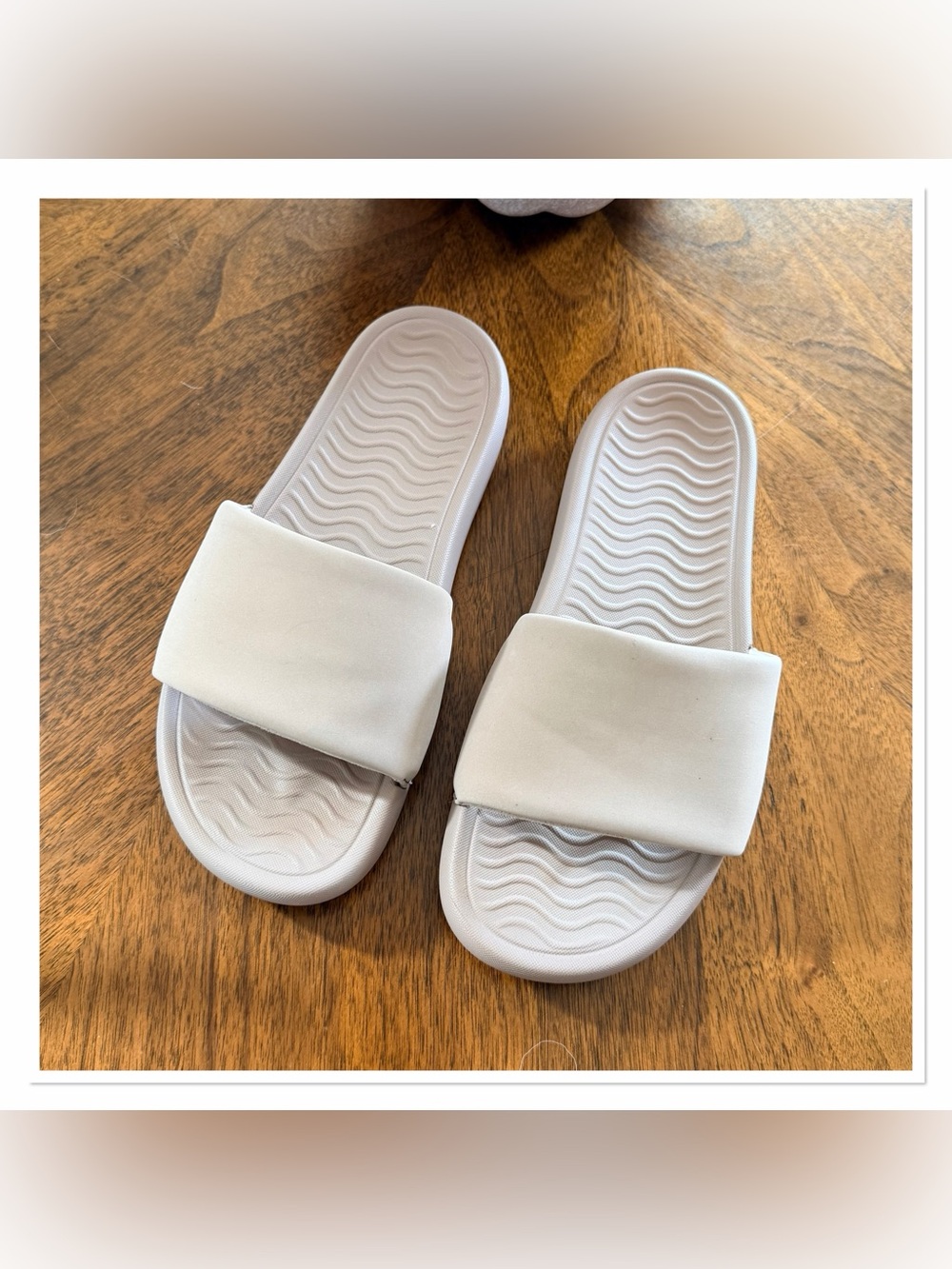 LAZYPANTS Taupe Cushioned Slide Sandals